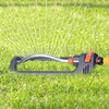 Oscillating Lawn Sprinkler with 19 Hole Brass Nozzles, Covers up to 8-10m, Includes Spray Jet Cleaning Needle