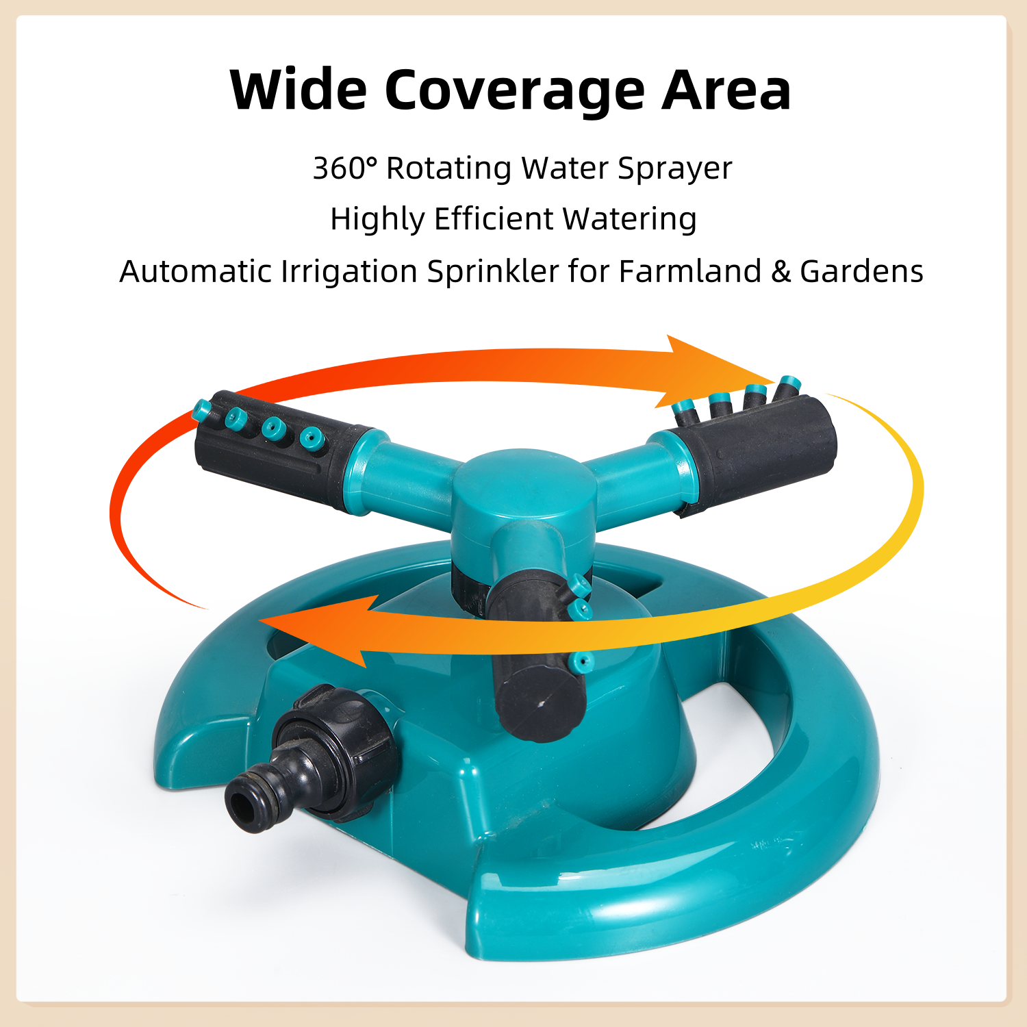 Rotating Garden Sprinkler for Large Area Coverage, Lawn and Yard Sprinklers