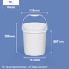 18L White Food Grade Plastic Bucket with Lid and Handle
