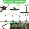 Drip Irrigation System, 360° Adjustable Sprinkler Irrigation Kit, Plant Mister System for Garden Watering