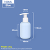 100ml 3.4oz Blue Travel Size Plastic Shampoo Bottles with Self-locking Pump