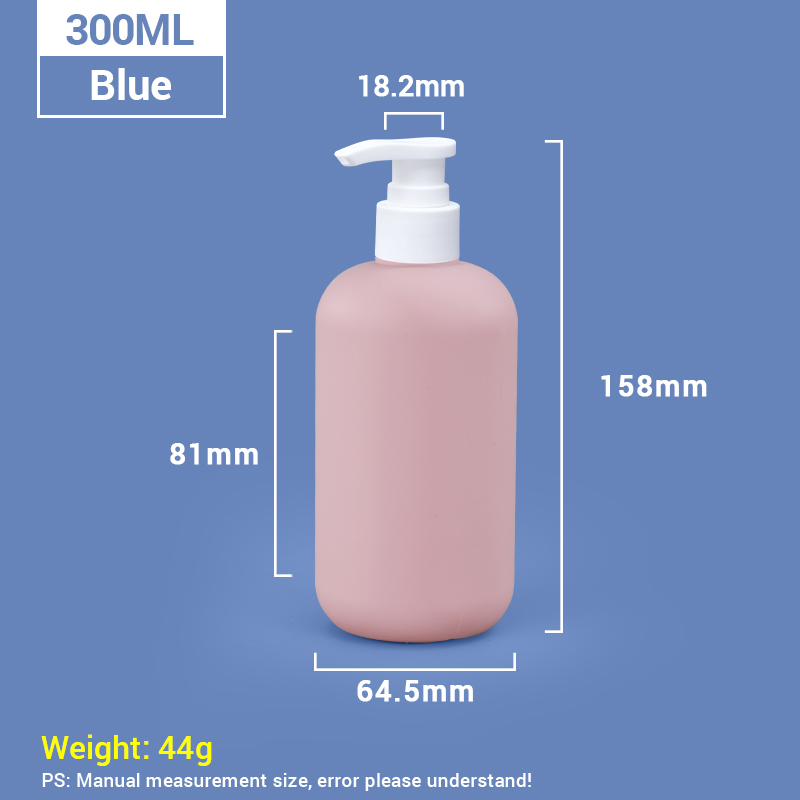 300ml Pink Plastic Shampoo Bottles with White Pump Cap
