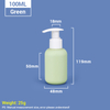 100ml 3.4oz Green Travel Size Plastic Shampoo Bottles with Self-locking Pump