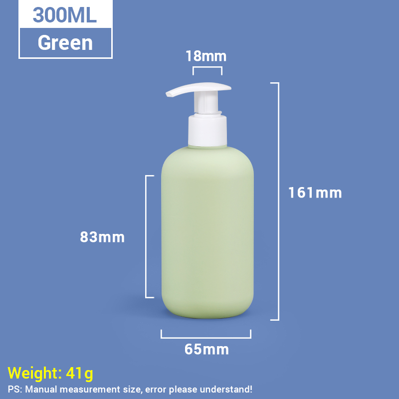 300ml Green Durable Plastic Conditioner Bottles with Self-locking Pump for Personal Care