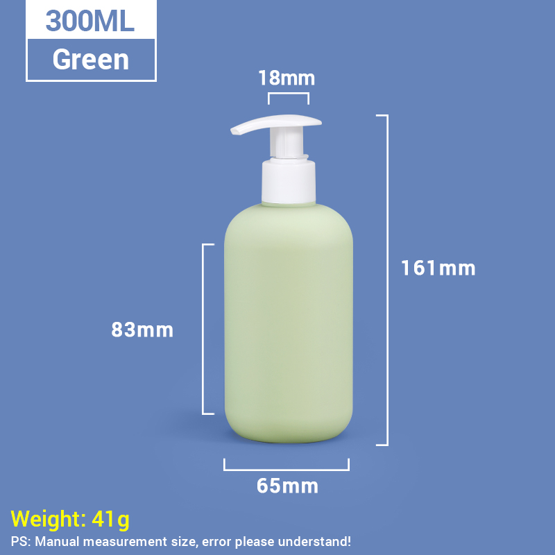 300ml Green Durable Plastic Conditioner Bottles with Self-locking Pump for Personal Care