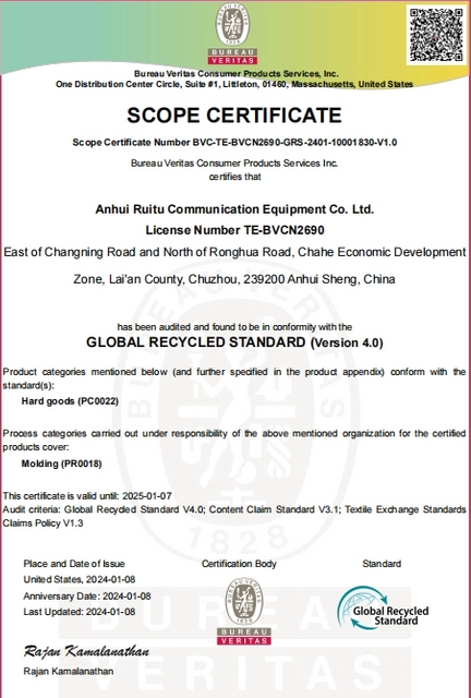 GRS Certificate
