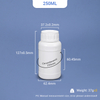 250ml Plastic HDPE Bottle with TE Lid and Measuring Cover