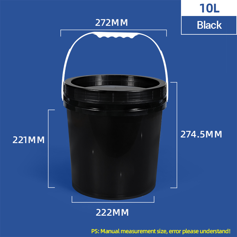 10L 2.5 Gallon Screw Top Pail Plastic Buckets with Screw On Lid