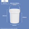 20L 5 Gallon Screw Top Pail Plastic Buckets with Screw On Lid