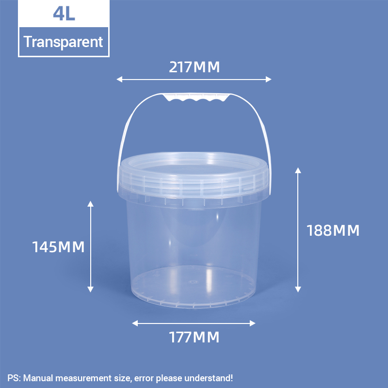 4L Screw Top Pail Plastic Buckets with Screw On Lid