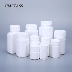 Empty HDPE Portable Plastic Solid Powder Bottles Tablet Sample Storage Container