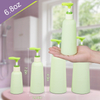 100ml Green Soft Travel Shampoo and Conditioner Bottle With Pump