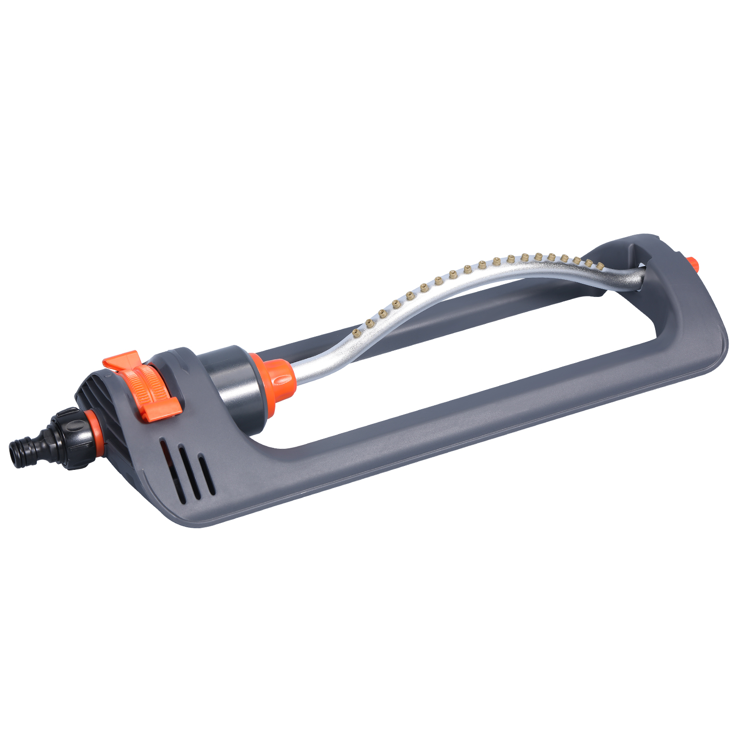 Oscillating Lawn Sprinkler with 19 Hole Brass Nozzles, Covers up to 8-10m, Includes Spray Jet Cleaning Needle