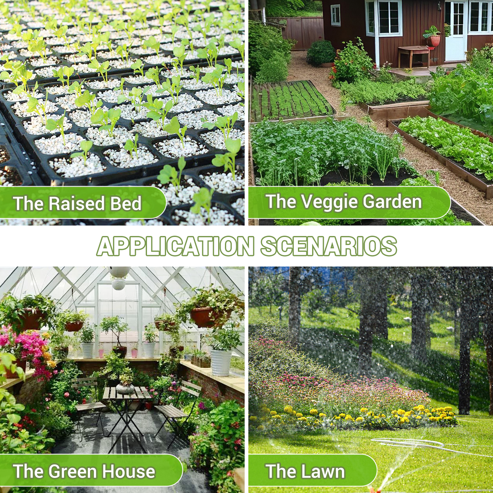Drip Irrigation System for Garden, Plant Watering System Greenhouse Sprinkler Accessories, 226FT Drip Irrigation Kit with 1/4 1/2 inch Tubing for Outdoor Plants, Raised Garden Bed, Yard Potted, Lawn