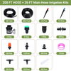 Drip Irrigation System for Garden, Plant Watering System Greenhouse Sprinkler Accessories, 226FT Drip Irrigation Kit with 1/4 1/2 inch Tubing for Outdoor Plants, Raised Garden Bed, Yard Potted, Lawn