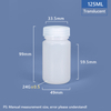 125ML Wide Neck Plastic PP/HDPE Bottle