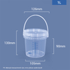 1L Round Graduated Mixing Pail Plastic Measuring Bucket