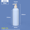 400ml Blue Plastic Shampoo Bottles with White Pump Cap