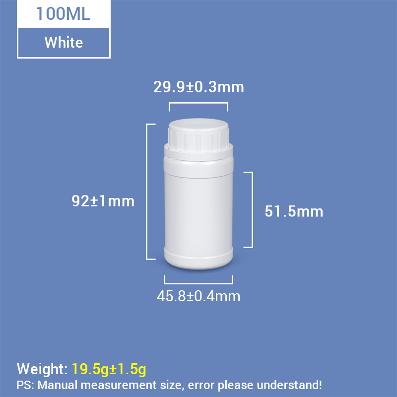 100ml Plastic HDPE Bottle