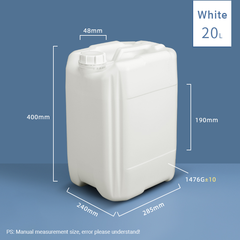 20L Fluorinated Plastic HDPE Bottle