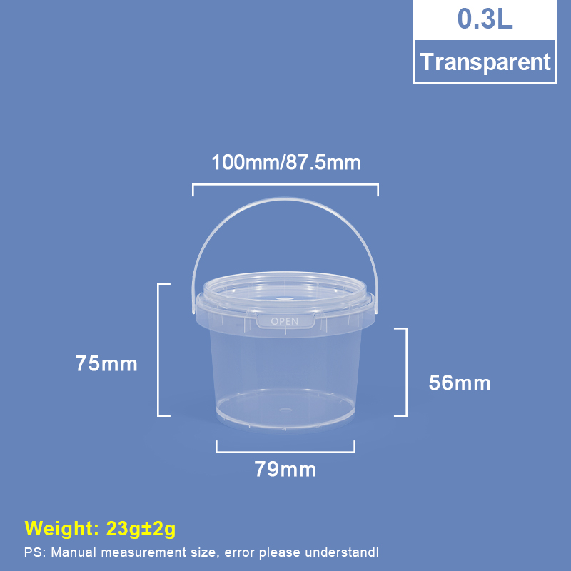 300 ml 10 oz. Round Plastic Tub
