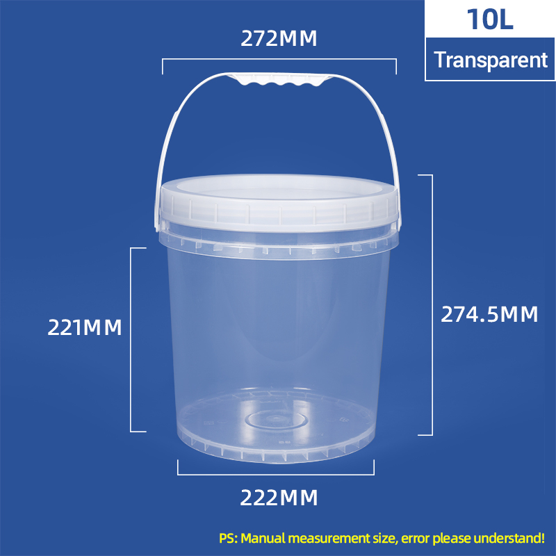10L 2.5 Gallon Screw Top Pail Plastic Buckets with Screw On Lid