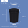 20L 5 Gallon Screw Top Pail Plastic Buckets with Screw On Lid