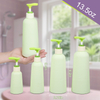 100ml Green Soft Travel Shampoo and Conditioner Bottle With Pump