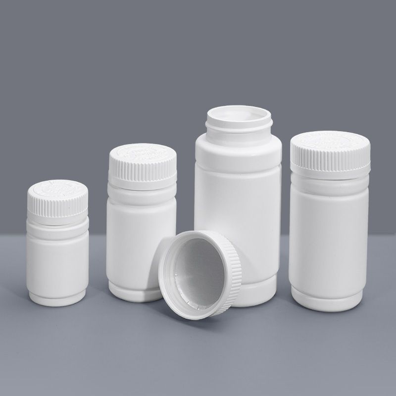 High Quality Pill Vitamins Plastic Bottle White Medicine Bottle with Child Safety Cap 