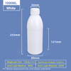 1L White Round-Shoulder Plastic Bottle Plastic Coex HDPE Bottle