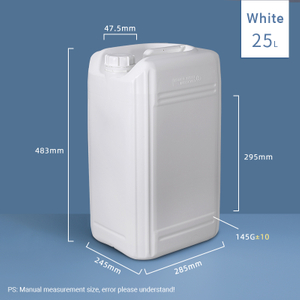 25L UN Approved Fluorinated F-Style Jugs HDPE Barrier Jerry Cans for Chemical & Solvent Packaging