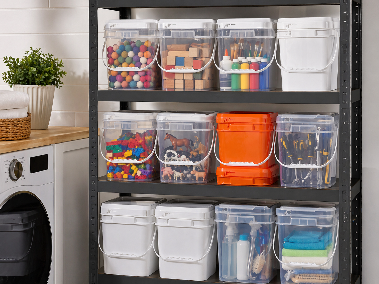 Home Organization and Utility Storage with Square Plastic Pails.png