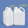 5L HDPE Plastic Square Jerry Can with Large Handle, Screw Cap, Foil Liner, Leakproof for Paint and Chemicals