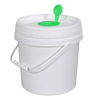 Empty disinfecting wet wipe bucket