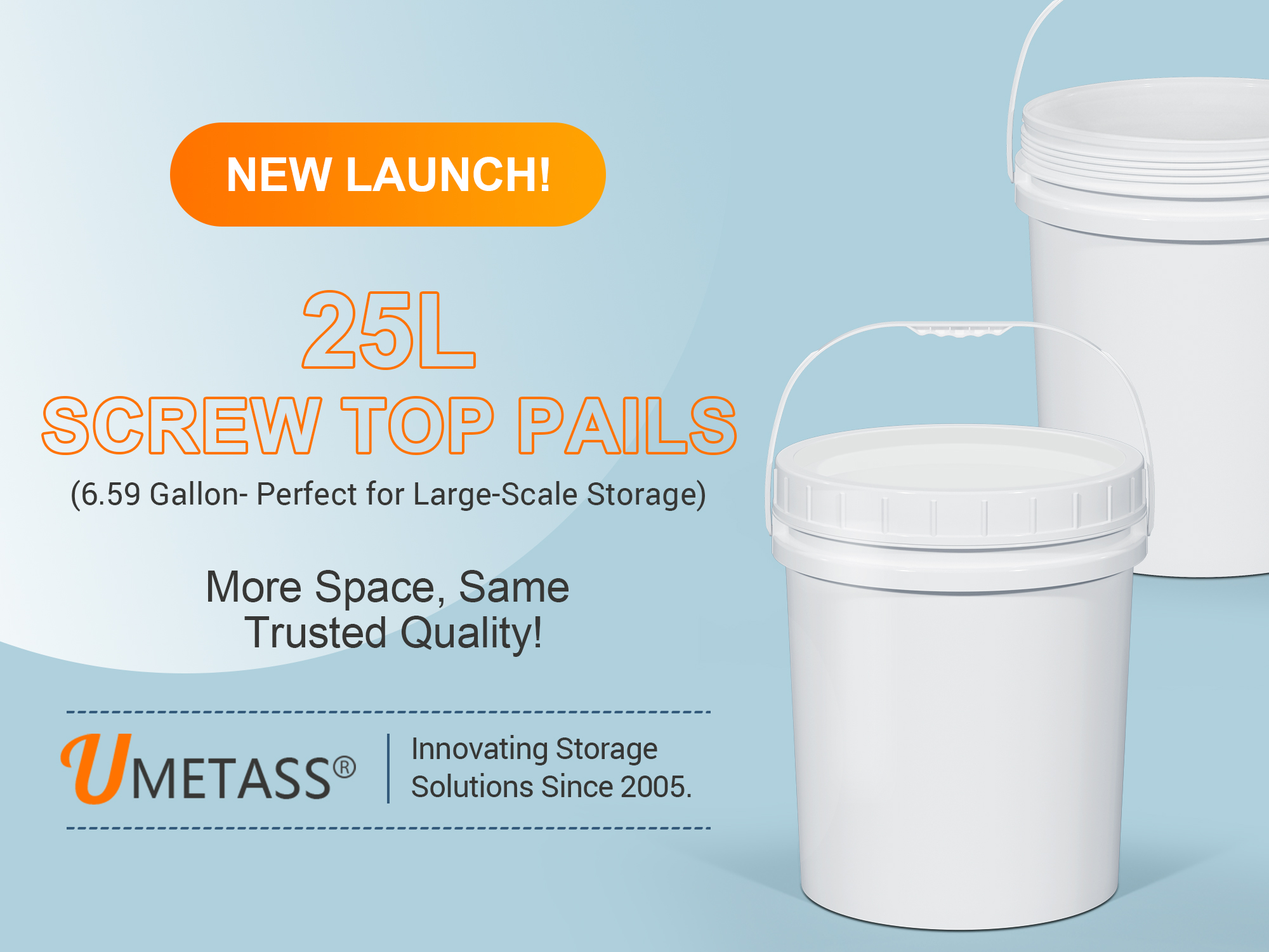 Big News! Newly developed 25L LS Screw-Top Pails – More Space, Same Trusted Quality!