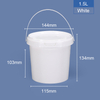 1500ml 1.5 ltr Round Plastic Bucket & Tub