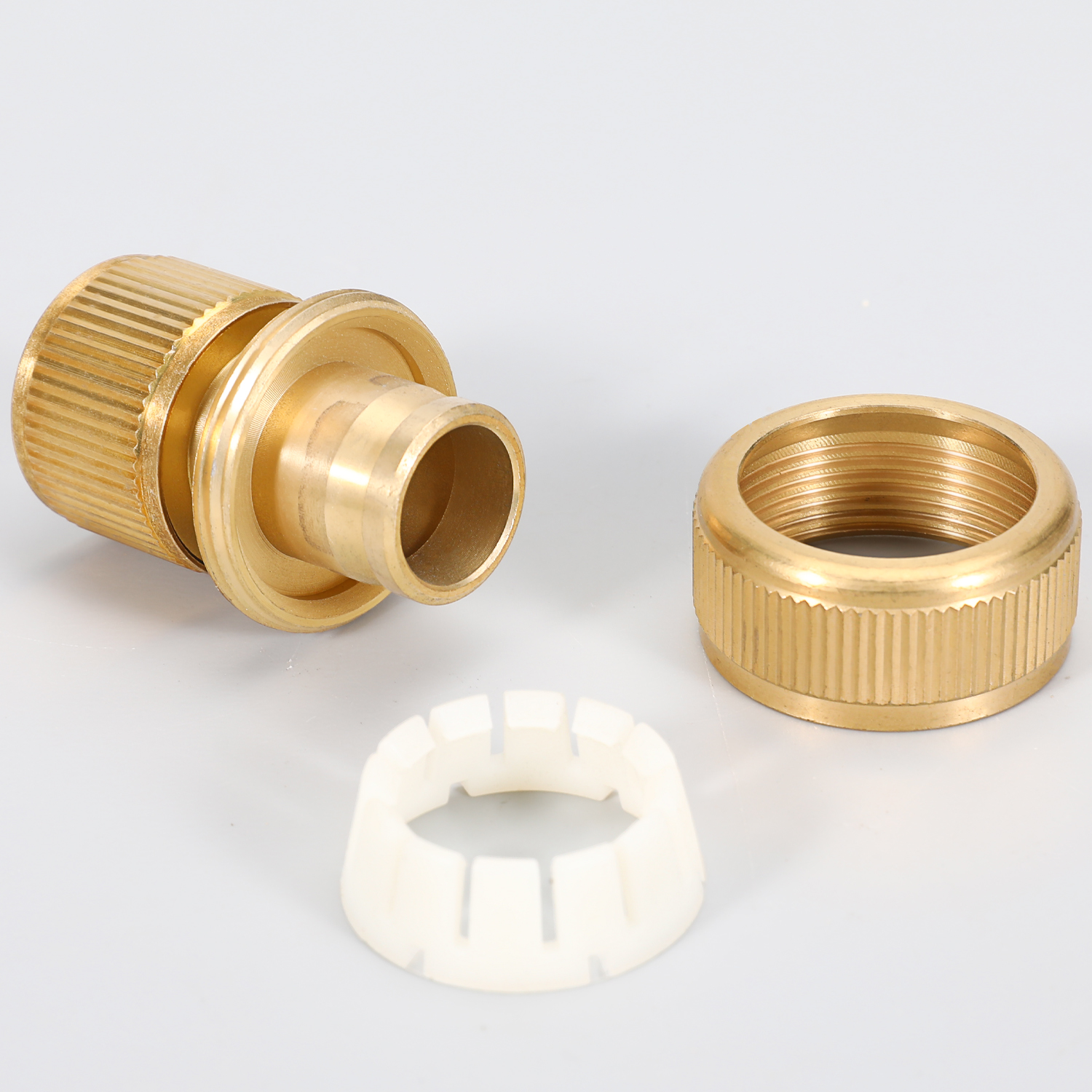 Solid Brass Quick Connectors, Female Threads Faucet Adapter 3/4 Inch Hose Connection Brass, Suitable for Washing Machines, Garden Hoses, Car Washing