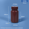 125ML Wide Neck Plastic PP/HDPE Bottle