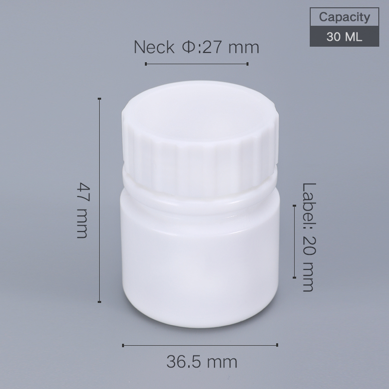 30ml Pill Bottles 30cc Empty White Plastic Medicine Bottle