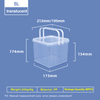 5L PP Square Plastic Bucket with Dual Handles and Lid