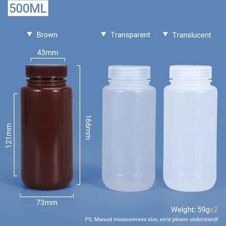 500ML Wide Neck Plastic PP/HDPE Bottle
