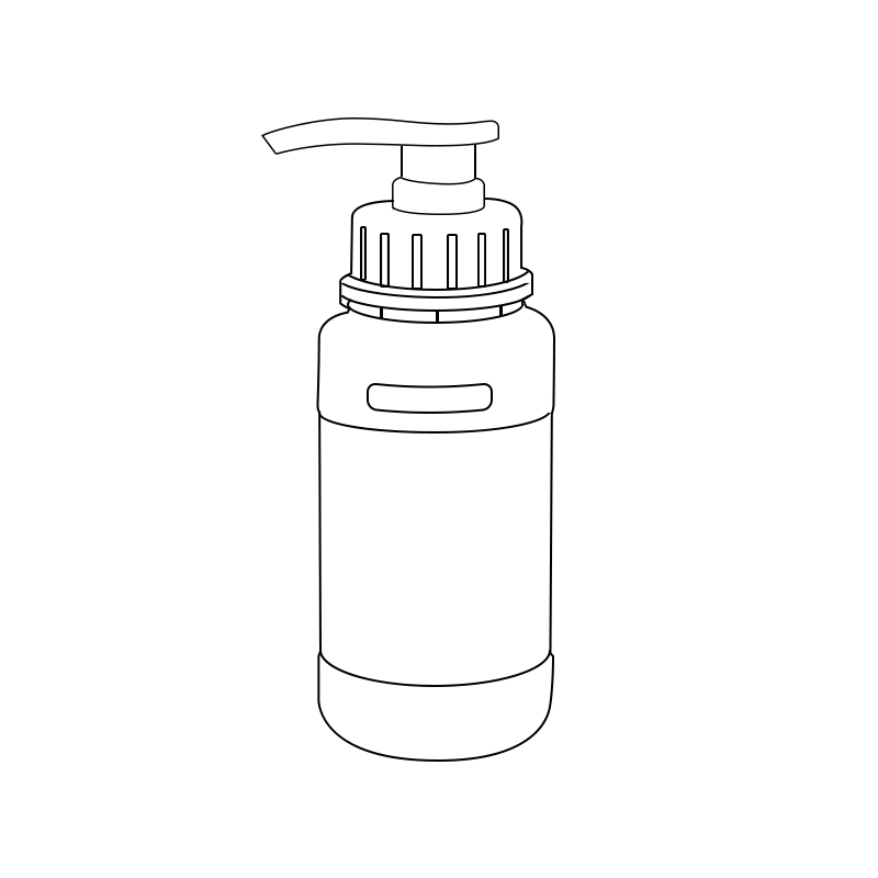 Plastic HDPE Bottle with Pump
