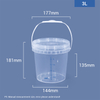 3L Round Graduated Mixing Pail Plastic Measuring Bucket