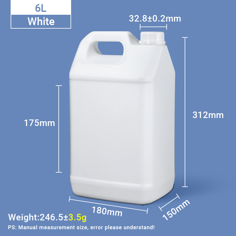 6L F Style Jugs 6 Liter HDPE Plastic Jug Plastic Jerry Can