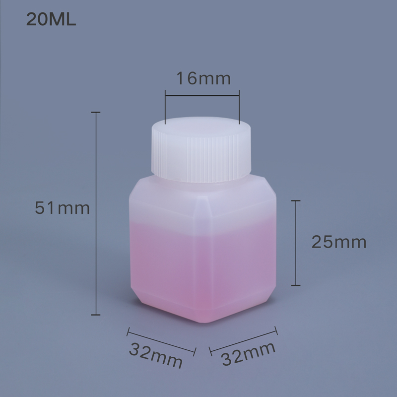 20ml Narrow Neck Square Bottle