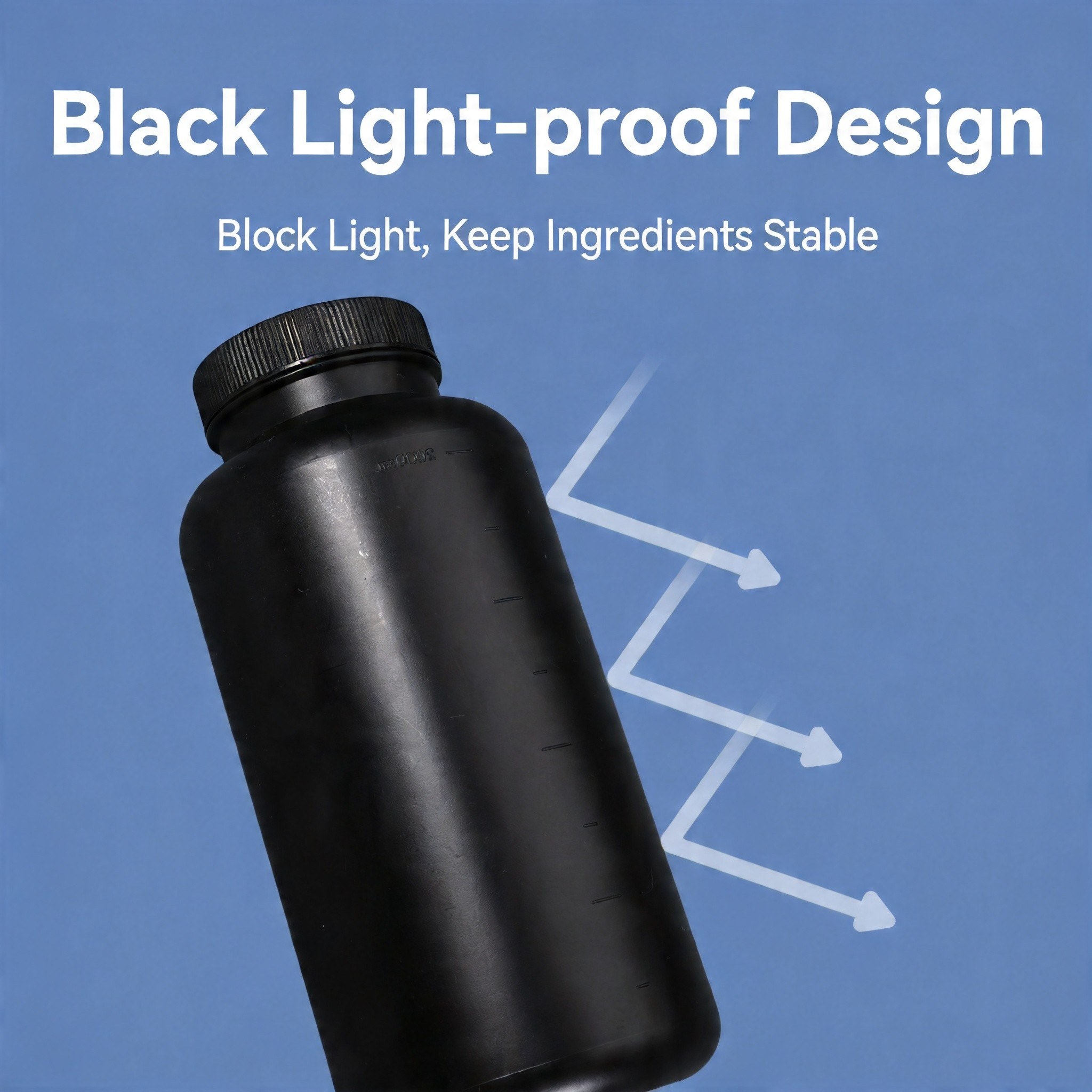 Factory Direct Black White HDPE Wide Mouth Plastic Bottle with Inner Cap Leakproof for Chemical Lab Use