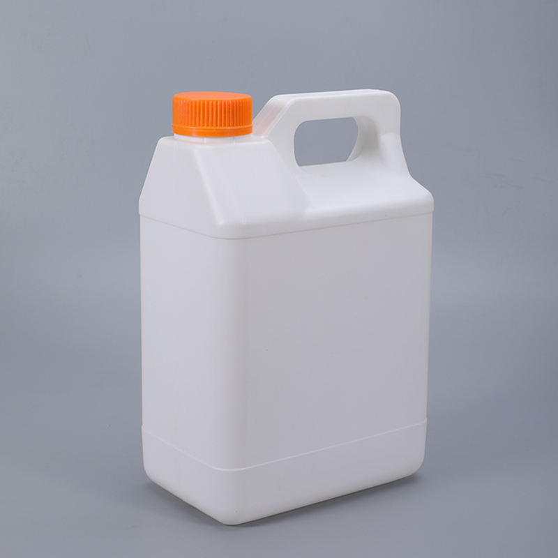 5L Wide Neck Thicken Square Barrel HDPE Plastic Jerry Can for Liquid Packaging 