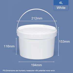 4L Food-grade Round Plastic Bucket & Tub