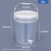 5L Round Graduated Mixing Pail Plastic Measuring Bucket with Tap