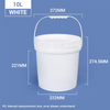 10L 2.5 Gallon Screw Top Pail Plastic Buckets with Screw On Lid